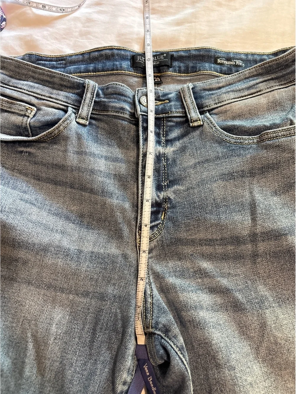 Casual Judy Blue Mid Rise Boyfriend Jeans Medium Wash Stretch Denim Size 9/29
